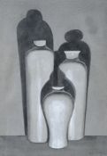 λ ELIOT HODGKIN (BRITISH 1905-1987), THREE MING VASES BY LAMPLIGHT