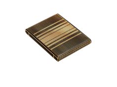 CARTIER, AN ART DECO GOLD AND BLACK ENAMEL CIGARETTE CASE, CIRCA 1930