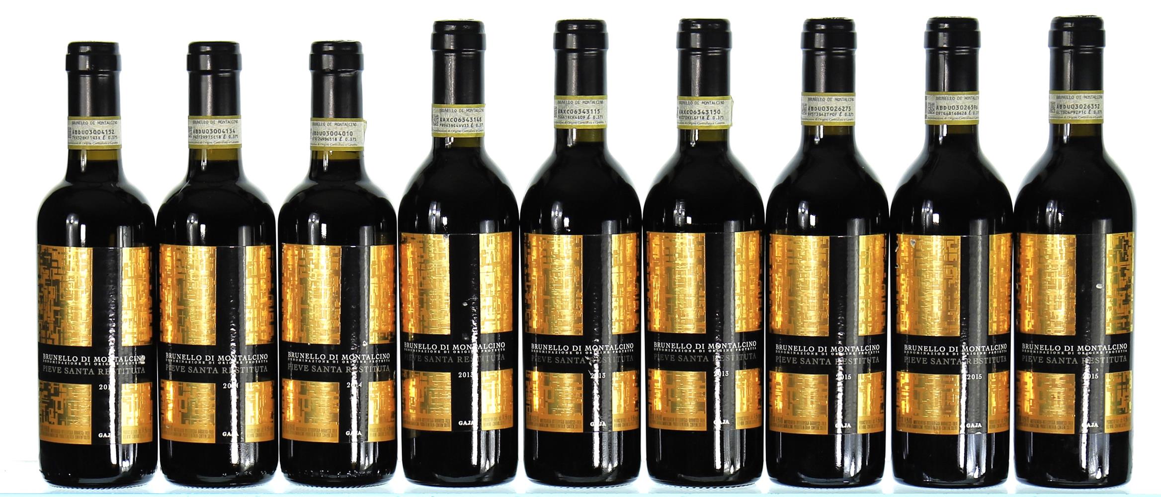 2013/2015 Vertical of Pieve Santa Restituta (Gaja), Brunello di Montalcino (Halves)