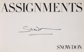 Ɵ Armstrong-Jones (Antony, 1st Earl of Snowdon) Assignments, first American edition, signed by …