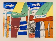 λ Fernand Léger (1881-1955) after. Deauville (Saphire E13)