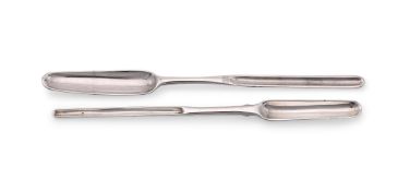 A GEORGE II SILVER MARROW SCOOP