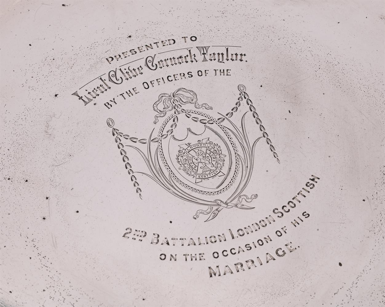 A SILVER CIRCULAR SALVER - Image 2 of 3