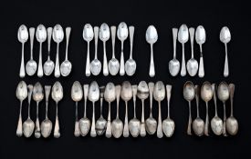 A COLLECTION OF SILVER TEA SPOONS