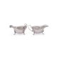 A PAIR OF SILVER SHAPED OVAL SAUCE BOATS - Image 1 of 2