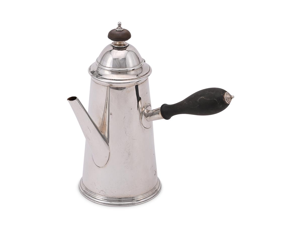 A VICTORIAN SILVER CAFE AU LAIT POT