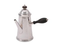 A VICTORIAN SILVER CAFE AU LAIT POT