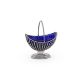 A GEORGE III SILVER OVAL SWING HANDLED SUGAR BASKET - Image 1 of 2