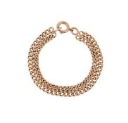 A TWO ROW CURB-LINK BRACELET