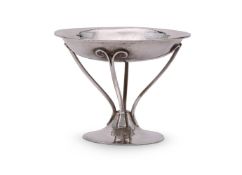 AN EDWARDIAN SILVER PEDESTAL BOWL