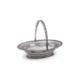 A GEORGE III SILVER OVAL SWING HANDLED BASKET - Image 1 of 3
