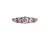 A DIAMOND FIVE STONE RING