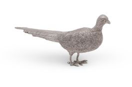 A SILVER MODEL OF A PHEASANT