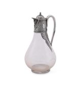 A VICTORIAN SILVER MOUNTED CLARET JUG