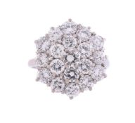 A DIAMOND CLUSTER RING