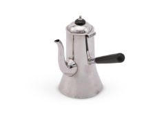 AN EDWARDIAN SILVER CAFE AU LAIT POT
