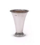 A SILVER POSY VASE
