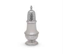 A SILVER BALUSTER CASTOR