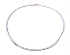 GEORG JENSEN, NO. 410, A SILVER COLOURED COLLAR NECKLACE