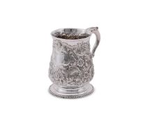 A GEORGE III SILVER BALUSTER MUG