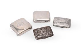A COLLECTION OF SILVER CIGARETTE CASES