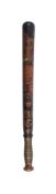 A WILLIAM IV PAINTED AND GILT WOOD TRUNCHEON