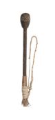 A VICTORIAN BRAIDED WAXED COTTON FLEXIBLE LIFT PRESERVER