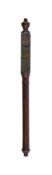 A GEORGE III WEST COUNTRY PAINTED WALNUT TRUNCHEON