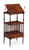 A GEORGE III MAHOGANY READING WHATNOT