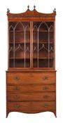 Y A REGENCY MAHOGANY SECRETAIRE BOOKCASE
