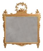 A GILTWOOD WALL MIRROR IN 18TH CENTURY STYLE