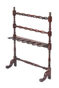 A MAHOGANY WHIP AND BOOT STAND