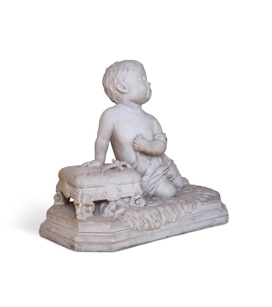 AFTER FRANCIS JOHN WILLIAMSON (BRITISH, 1833-1920), A MARBLE PORTRAIT OF PRINCESS ALICE OF ALBANY - Image 2 of 2