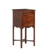 A GEORGE III MAHOGANY BEDSIDE CUPBOARD