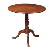 A GEORGE III MAHOGANY TILT TOP OCCASIONAL TABLE