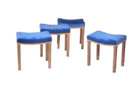 A MATCHED SET OF FOUR CORONATION STOOLS