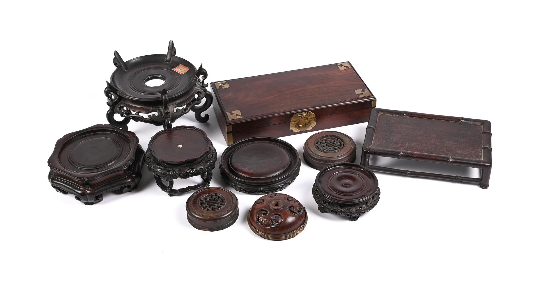 A good small group of Chinese hardwood stands