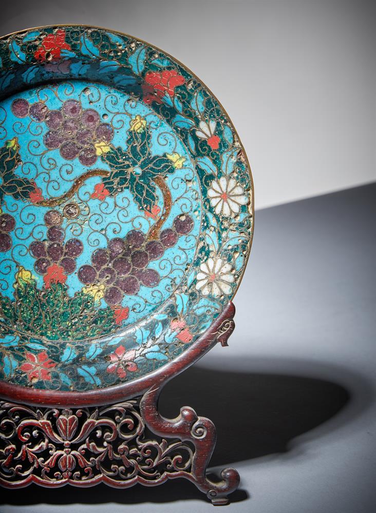 A Chinese Cloisonné three-footed censer stand - Image 4 of 8