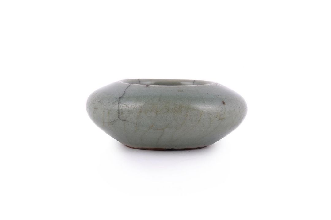 A small Chinese celadon brush washer - Image 1 of 5