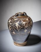A Chinese Cizhou pottery sgraffito vase