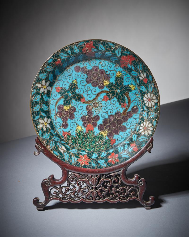 A Chinese Cloisonné three-footed censer stand - Image 2 of 8