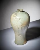 A large and unusual Korean stoneware Maebyeong