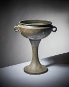 A Chinese archaic bronze ritual food vessel