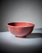 A Chinese Lanyao red monochrome bowl