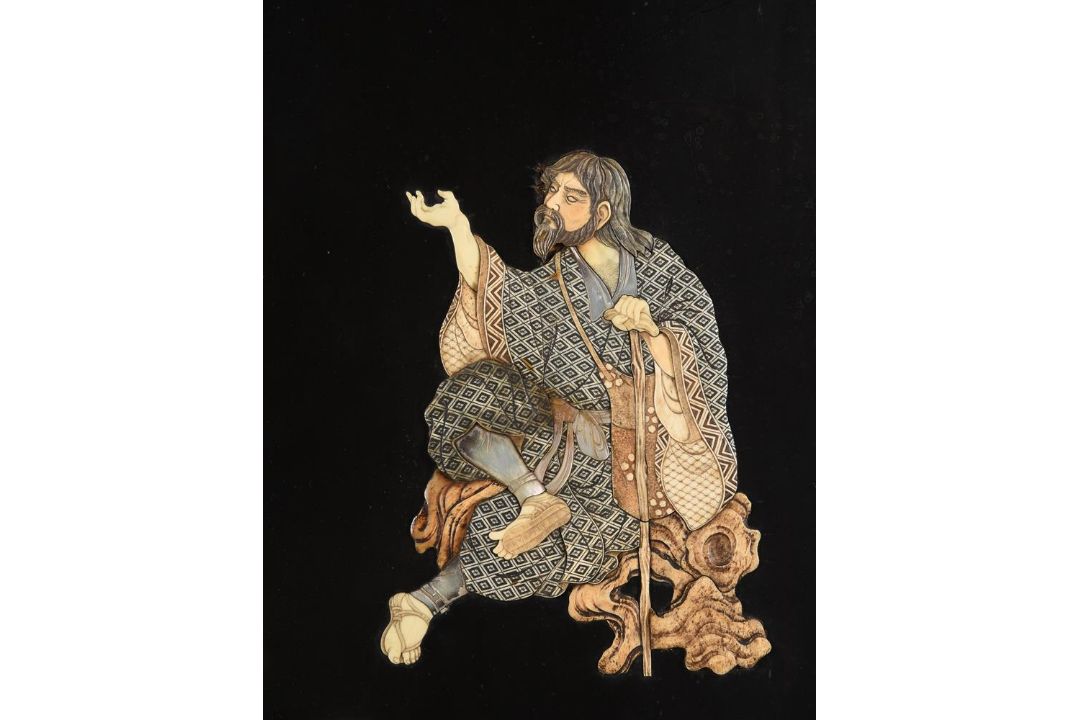 Y A Japanese Inlaid Lacquer Panel - Image 3 of 5