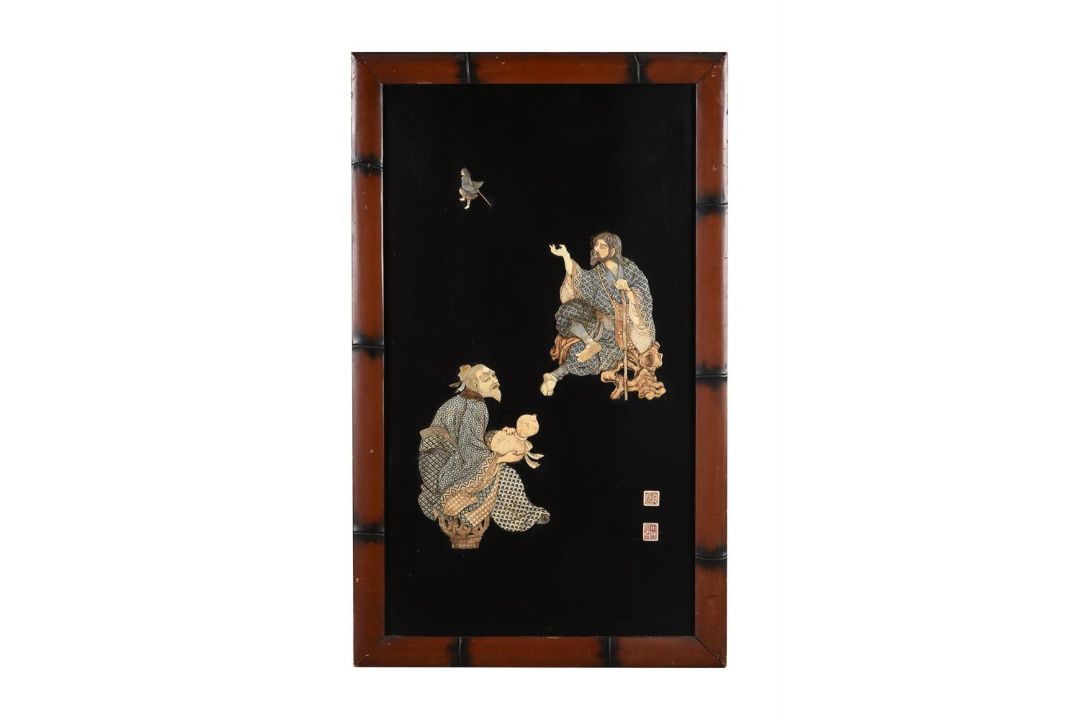 Y A Japanese Inlaid Lacquer Panel - Image 1 of 5