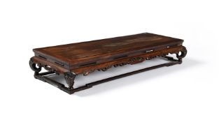 A Chinese hardwood carved wood stand