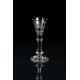AN ENGRAVED WILLIAMITE WINE GLASS OF THE TYPE FROM THE PUGH BROTHERS STUDIOS - Image 1 of 3