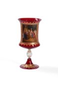 A LARGE GHISETTI MURANO RUBY GLASS