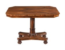 A WILLIAM IV GONCALO ALVES CENTRE TABLE